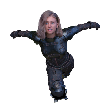 Bir siber kadının 3 boyutlu canlandırması