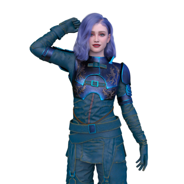 Bir siber kadının 3 boyutlu canlandırması