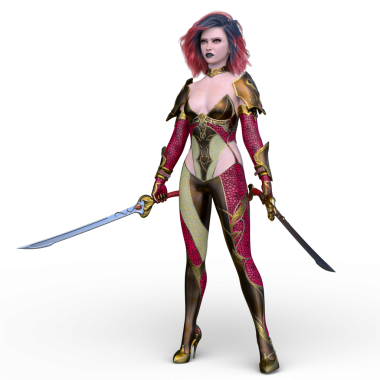 Bir siber kadının 3 boyutlu canlandırması