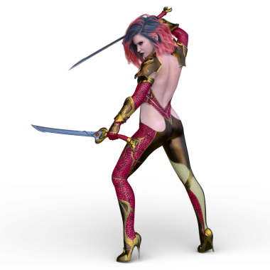 Bir siber kadının 3 boyutlu canlandırması