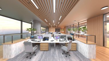 Ofis alanının 3B görüntülemesi