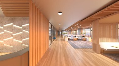 Ofis alanının 3B görüntülemesi