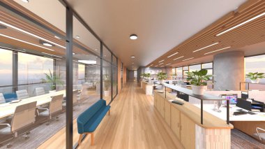 Ofis alanının 3B görüntülemesi