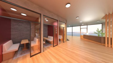 Ofis alanının 3B görüntülemesi