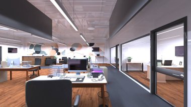 Ofis alanının 3B görüntülemesi