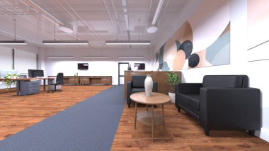 Ofis alanının 3B görüntülemesi