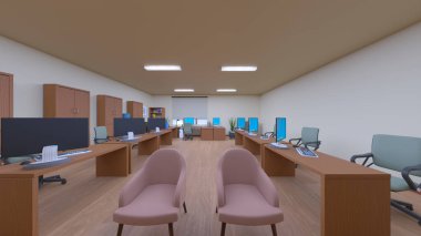 Ofis alanının 3B görüntülemesi