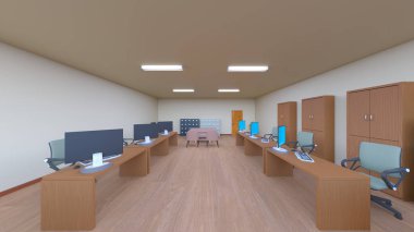 Ofis alanının 3B görüntülemesi