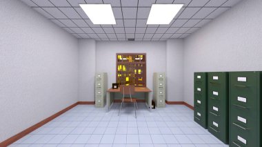 Ofis alanının 3B görüntülemesi