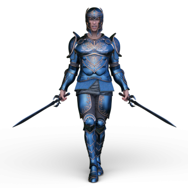 Bir şövalyenin 3 boyutlu canlandırması