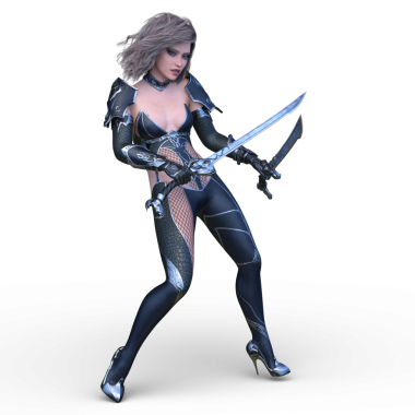 Bir siber kadının 3 boyutlu canlandırması