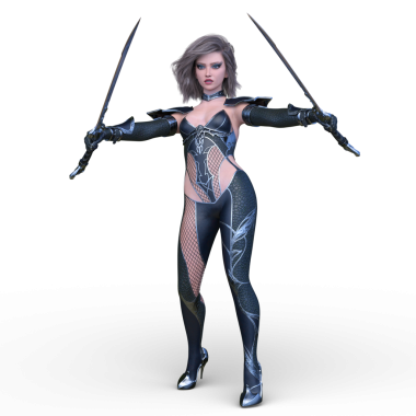 Bir siber kadının 3 boyutlu canlandırması