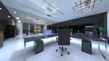 Ofis alanının 3B görüntülemesi