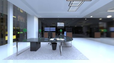 Ofis alanının 3B görüntülemesi