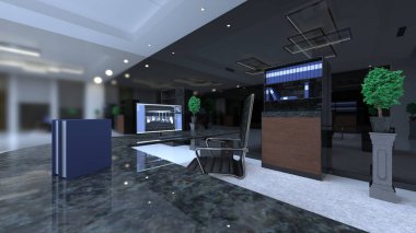 Ofis alanının 3B görüntülemesi