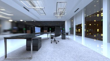 Ofis alanının 3B görüntülemesi