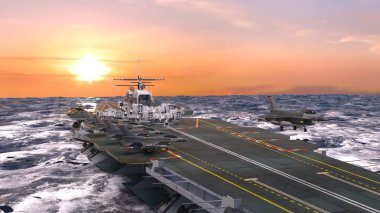 Uçak gemisinin 3D görüntülemesi