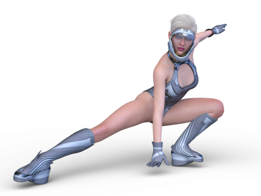 Bir siber kadının 3 boyutlu canlandırması