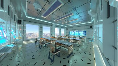 Gezegen keşif üssünün 3D görüntülemesi