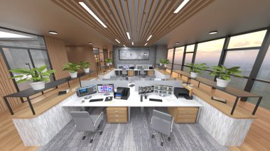 Ofis alanının 3B görüntülemesi