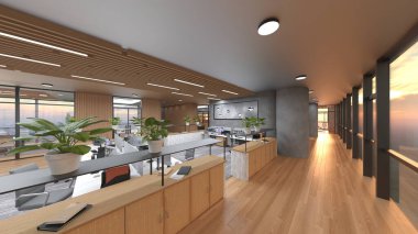 Ofis alanının 3B görüntülemesi