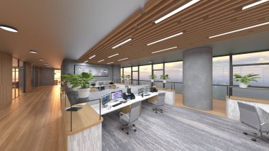 Ofis alanının 3B görüntülemesi