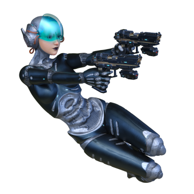 Bir siber kadının 3 boyutlu canlandırması