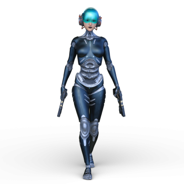 Bir siber kadının 3 boyutlu canlandırması