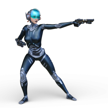 Bir siber kadının 3 boyutlu canlandırması