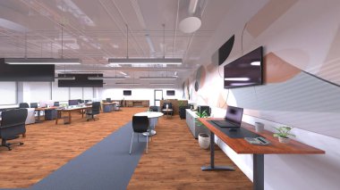 Ofis alanının 3B görüntülemesi