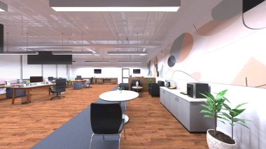 Ofis alanının 3B görüntülemesi