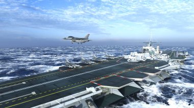 Uçak gemisinin 3D görüntülemesi