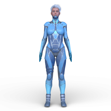 Bir siber kadının 3 boyutlu canlandırması