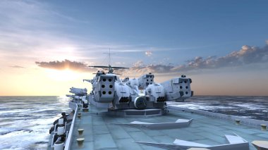 Uçak gemisinin 3D görüntülemesi