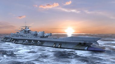 Uçak gemisinin 3D görüntülemesi