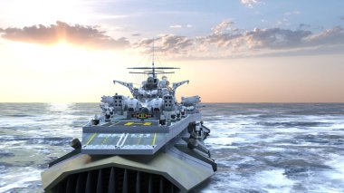 Uçak gemisinin 3D görüntülemesi