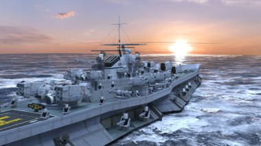 Uçak gemisinin 3D görüntülemesi