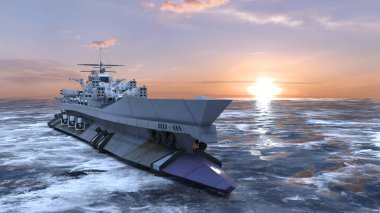 Uçak gemisinin 3D görüntülemesi