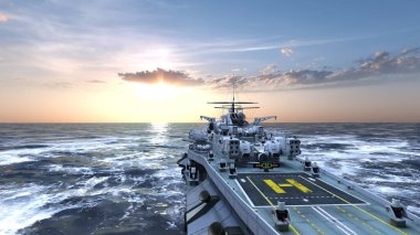 Uçak gemisinin 3D görüntülemesi