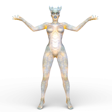 Dişi bir uzaylının 3D görüntüsü