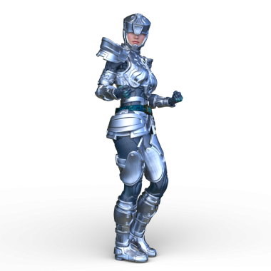 Bir siber kadının 3 boyutlu canlandırması