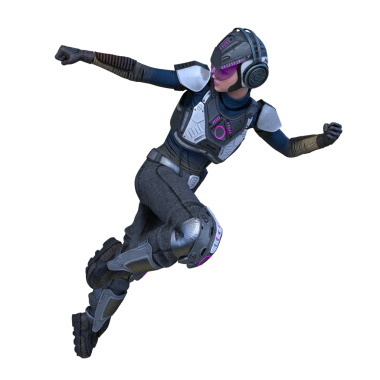 Bir siber kadının 3 boyutlu canlandırması