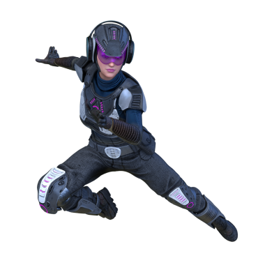 Bir siber kadının 3 boyutlu canlandırması