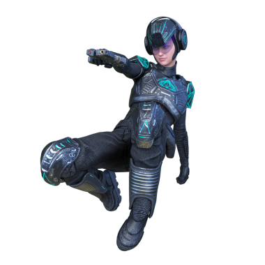 Bir siber kadının 3 boyutlu canlandırması