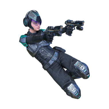 Bir siber kadının 3 boyutlu canlandırması