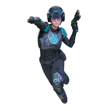 Bir siber kadının 3 boyutlu canlandırması