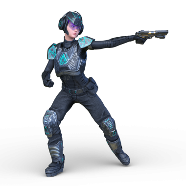 Bir siber kadının 3 boyutlu canlandırması