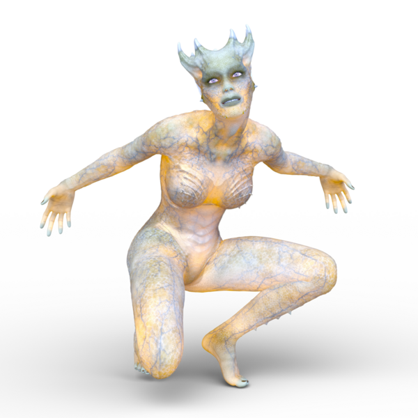 Dişi bir uzaylının 3D görüntüsü