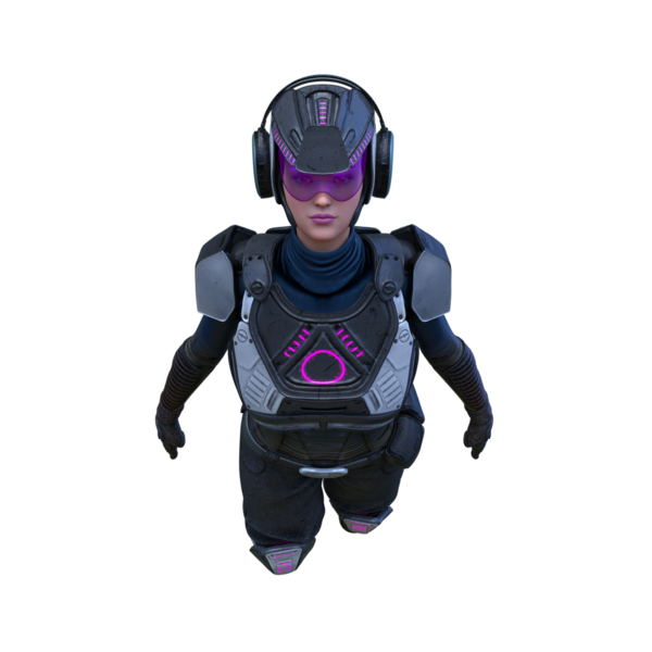 Bir siber kadının 3 boyutlu canlandırması