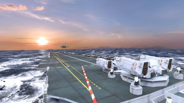 Uçak gemisinin 3D görüntülemesi